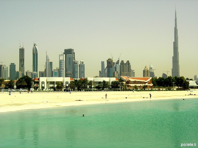 Вид на Дубай с моря