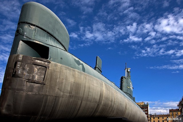 Подводная лодка в Музее Леонардо да Винчи в Милане