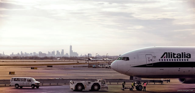 Вид на Манхеттен из аэропорта